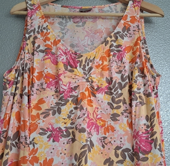 J. Jill Sleeveless Floral Print Midi Dress Size 12 - Picture 8 of 9